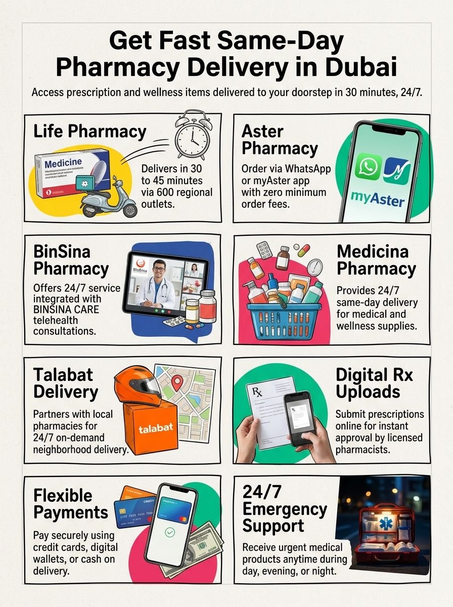 Pharmacy Delivery in Dubai: Best Same-Day Medicine Delivery Services Pharmacy Delivery in Dubai: Best Same-Day Medicine Delivery Services