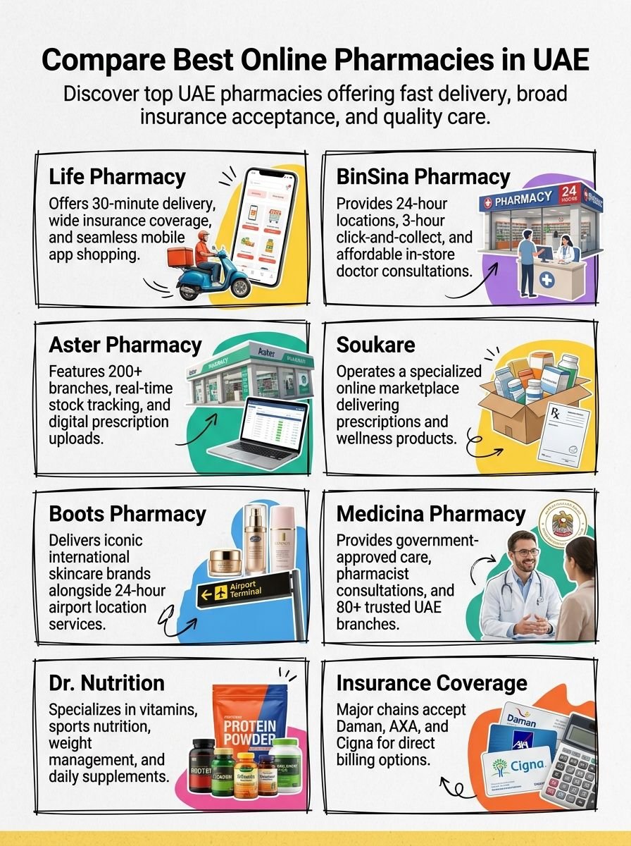 Best Online Pharmacies in the UAE Compared (2026)