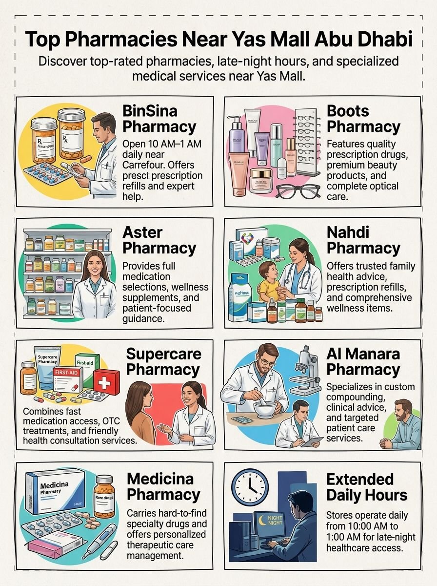 Best Pharmacies Near Yas Mall Abu Dhabi