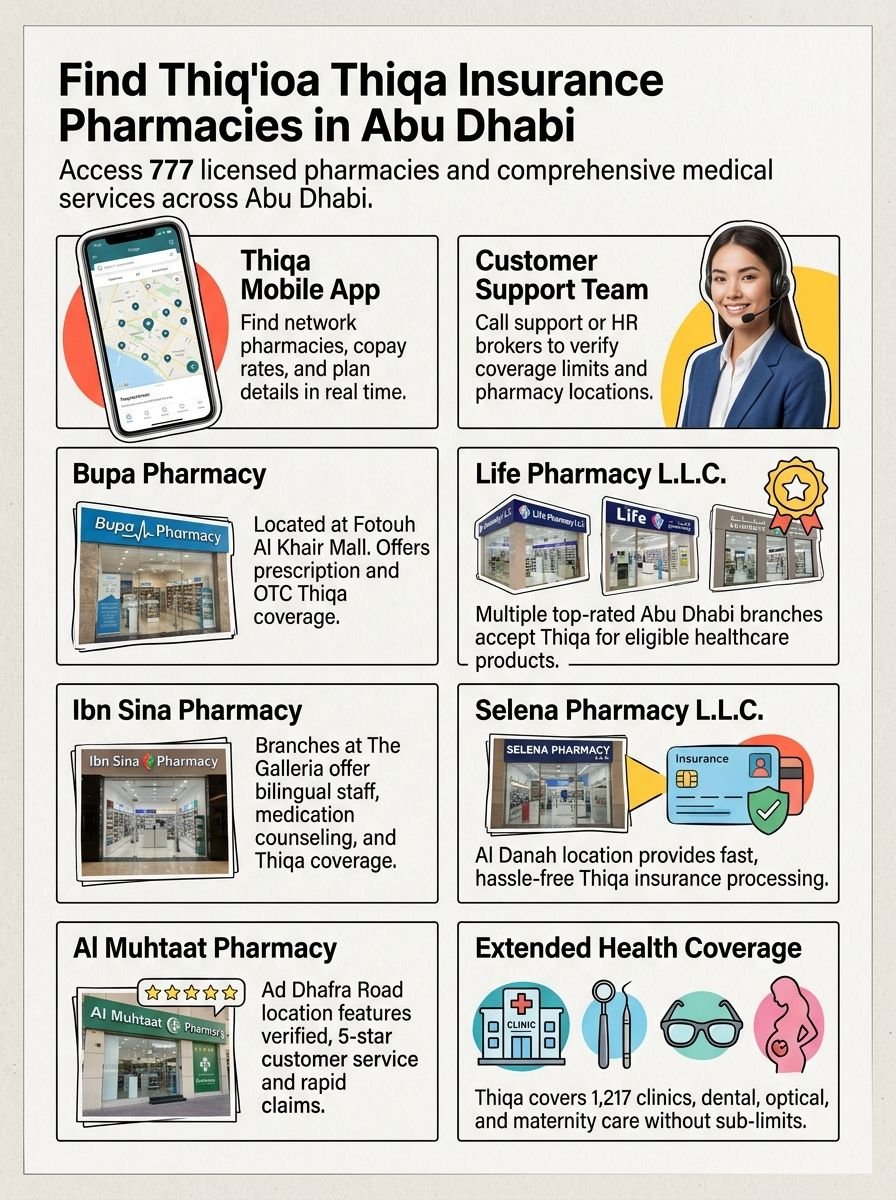 Pharmacies That Accept Thiqa Insurance in Abu Dhabi Pharmacies That Accept Thiqa Insurance in Abu Dhabi