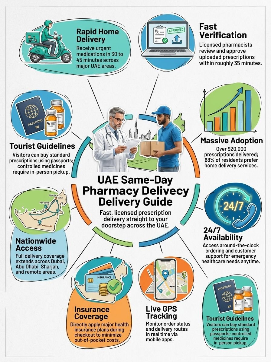UAE Pharmacy Delivery 2026: Same-Day Prescription Medicine At Home UAE Pharmacy Delivery 2026: Same-Day Prescription Medicine At Home