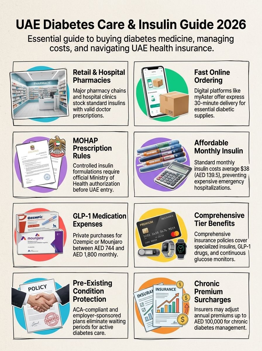 Insulin & Diabetes Medicine UAE 2026: Where To Buy, Costs, Insurance Coverage Insulin & Diabetes Medicine UAE 2026: Where To Buy, Costs, Insurance Coverage
